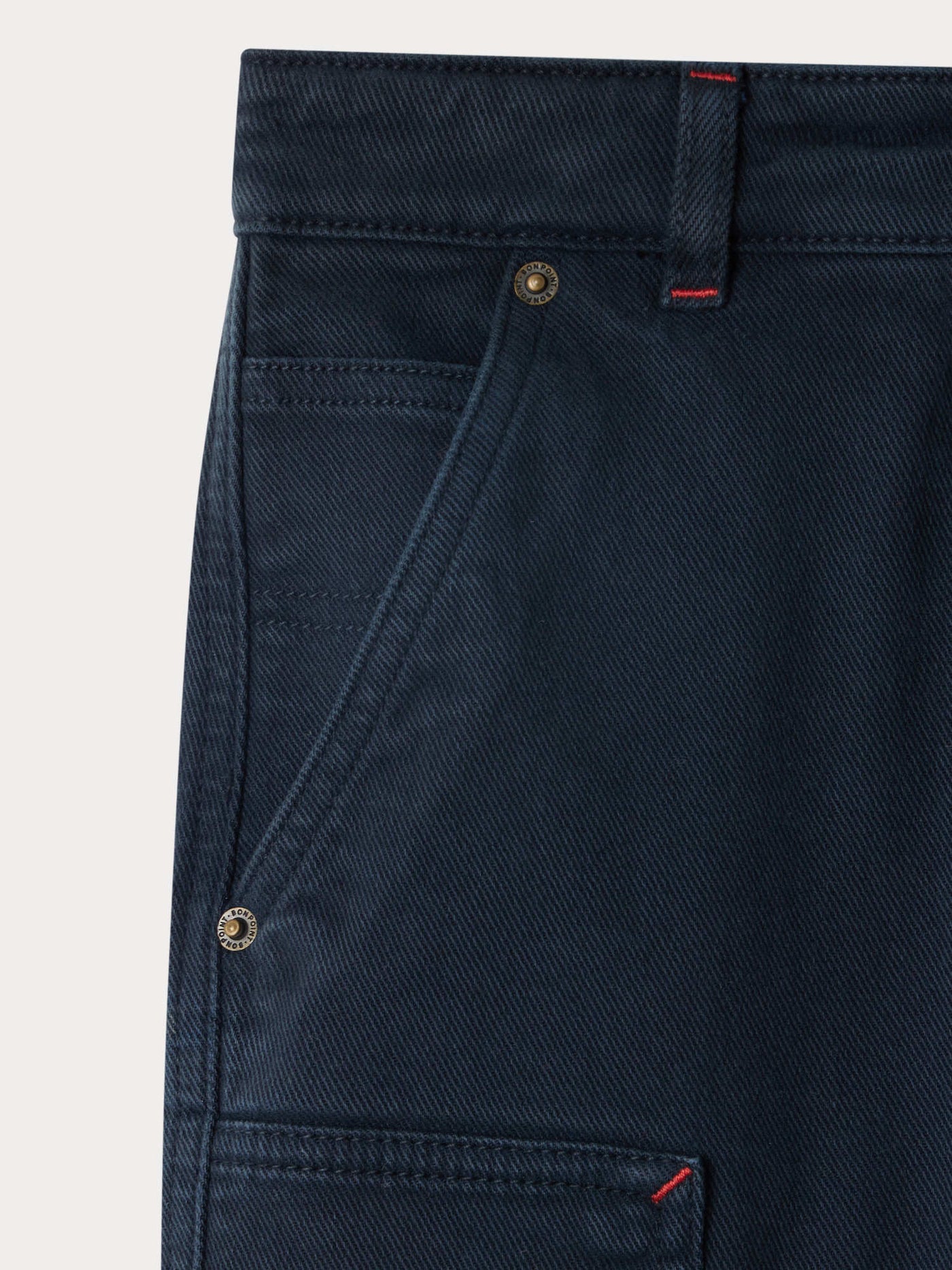 Ewann straight pants with pockets in organic cotton