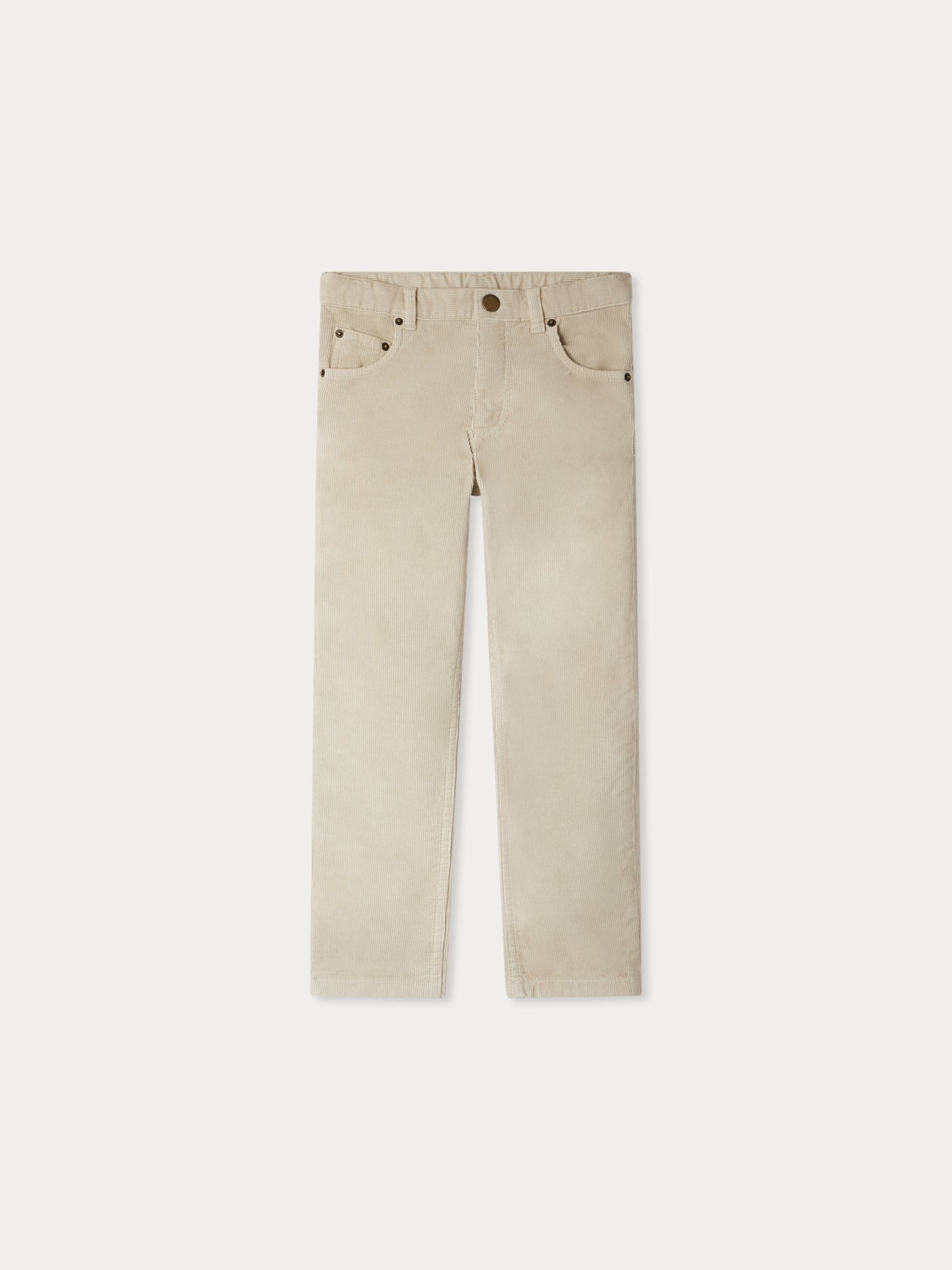 Jagger straight pants in organic cotton velvet putty