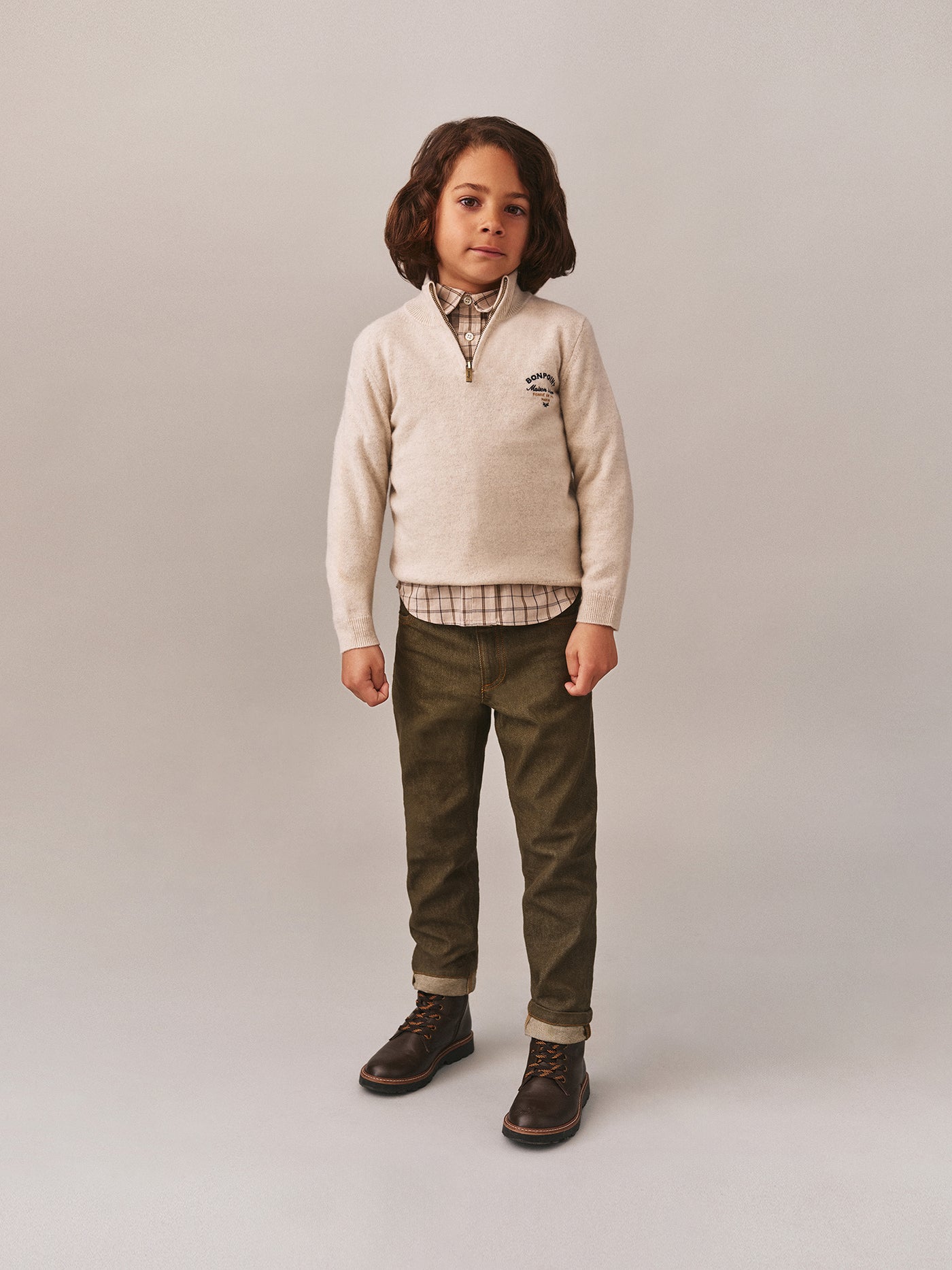 Jagger organic cotton khaki denim pants