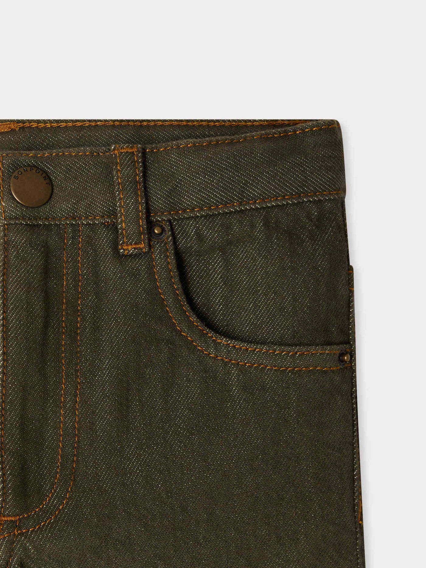 Jagger organic cotton khaki denim pants