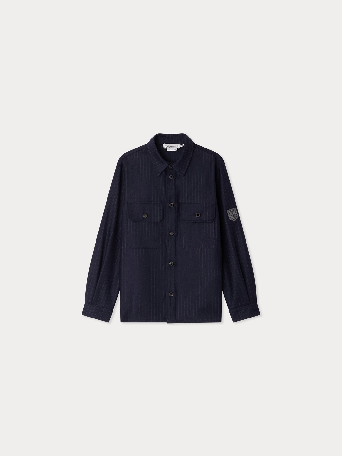 Gustave blue wool tennis striped shirt
