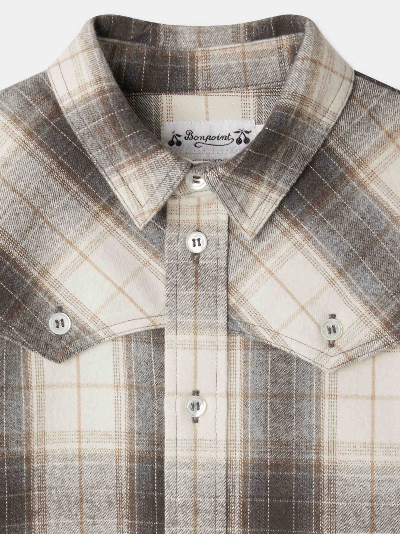 Jared organic cotton plaid shirt