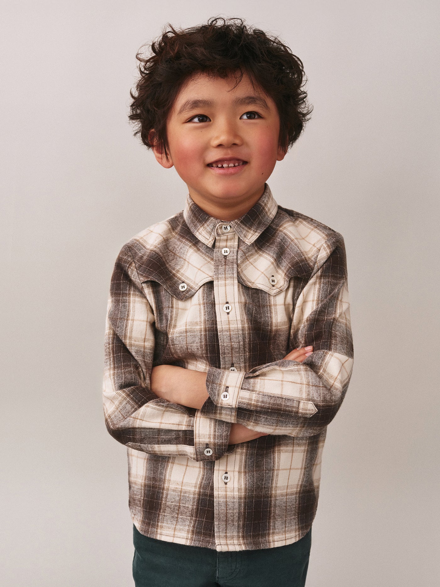 Jared organic cotton plaid shirt