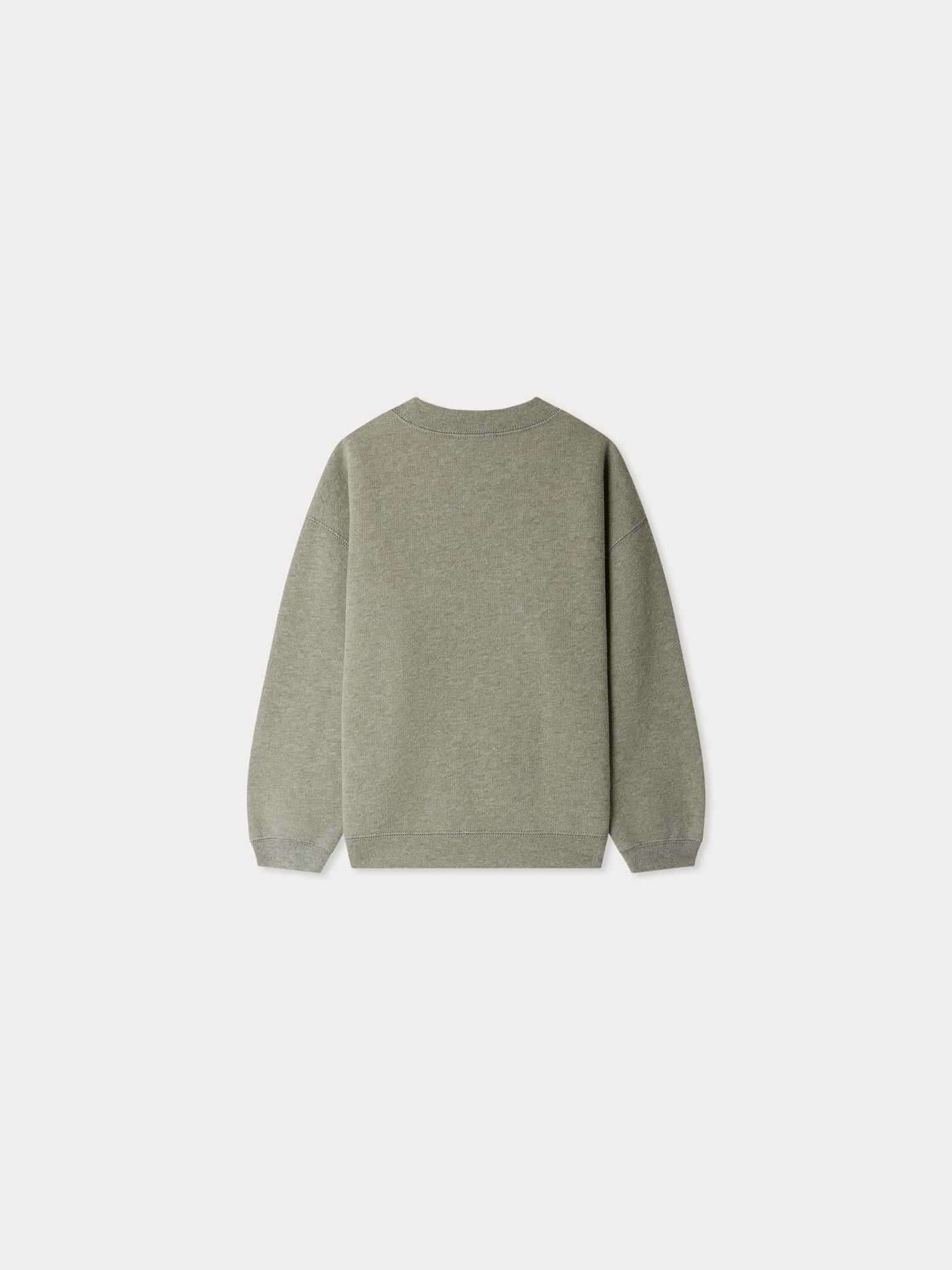 Tonino sweatshirt with Bonpoint Heritage logo embroidery in gray organic cotton