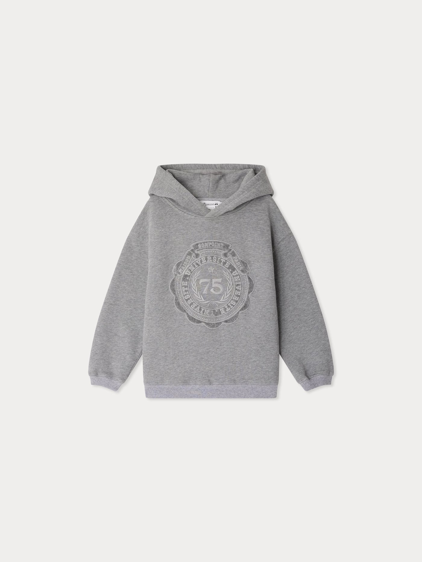 Jessim sweatshirt with University Crest embroidery in organic cotton