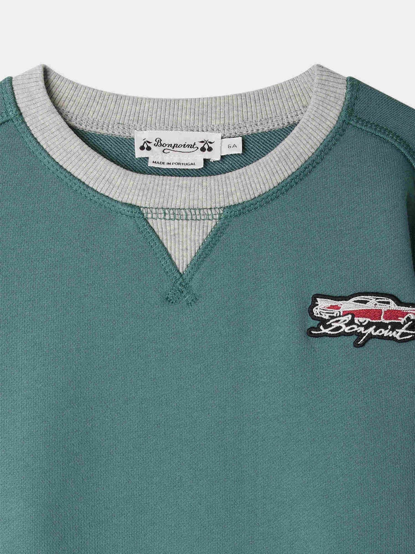 Erol embroidered Car sweatshirt in organic cotton