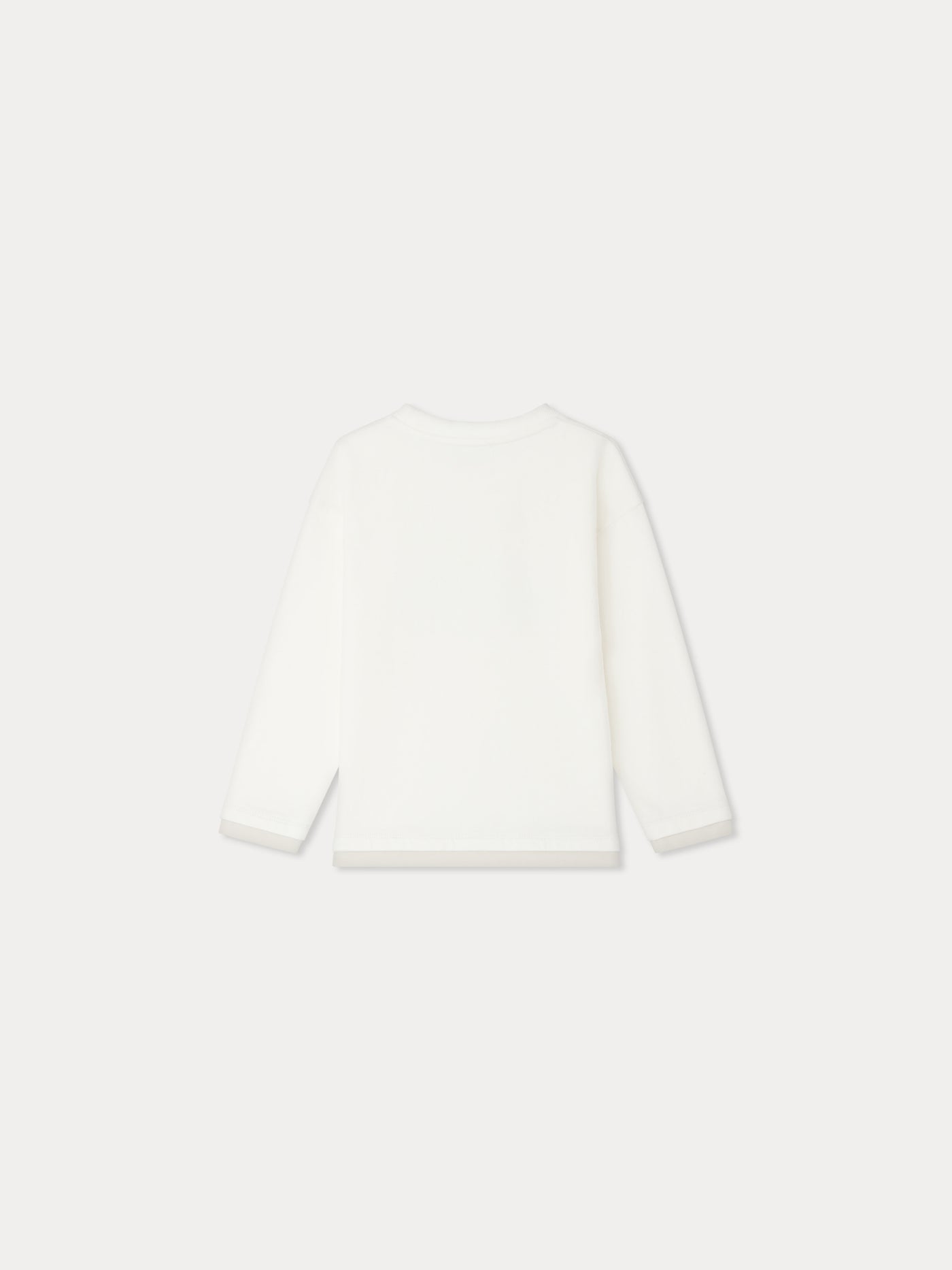 Batholome white t-shirt with car print in organic cotton