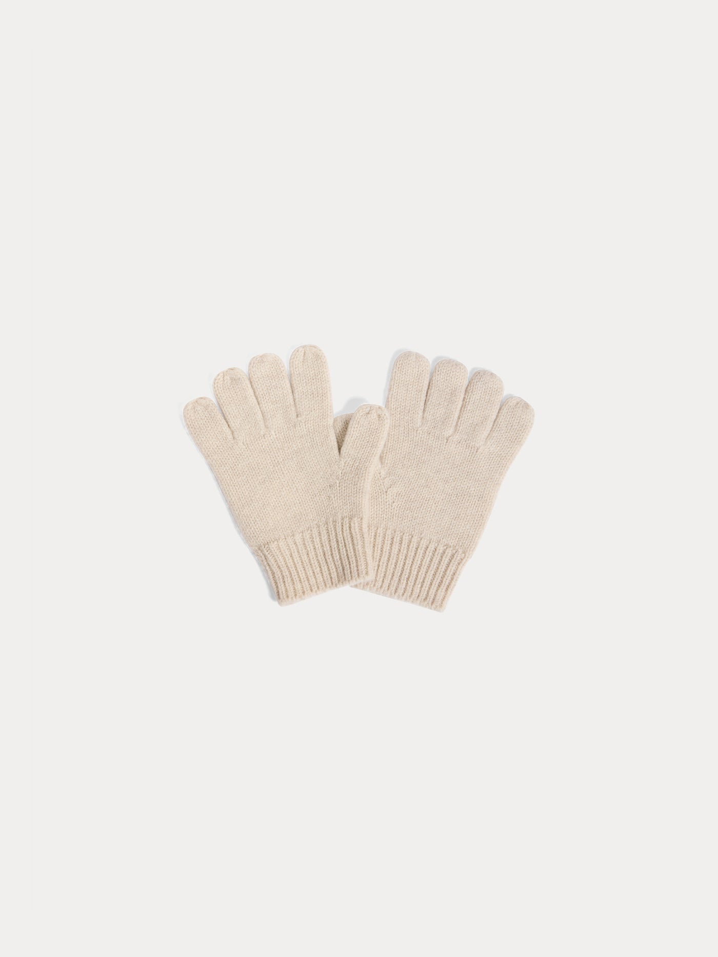 Birk beige cashmere gloves