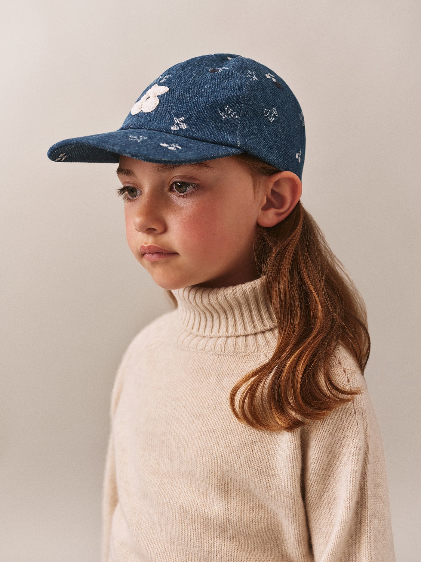 Arnold denim cap with cherries