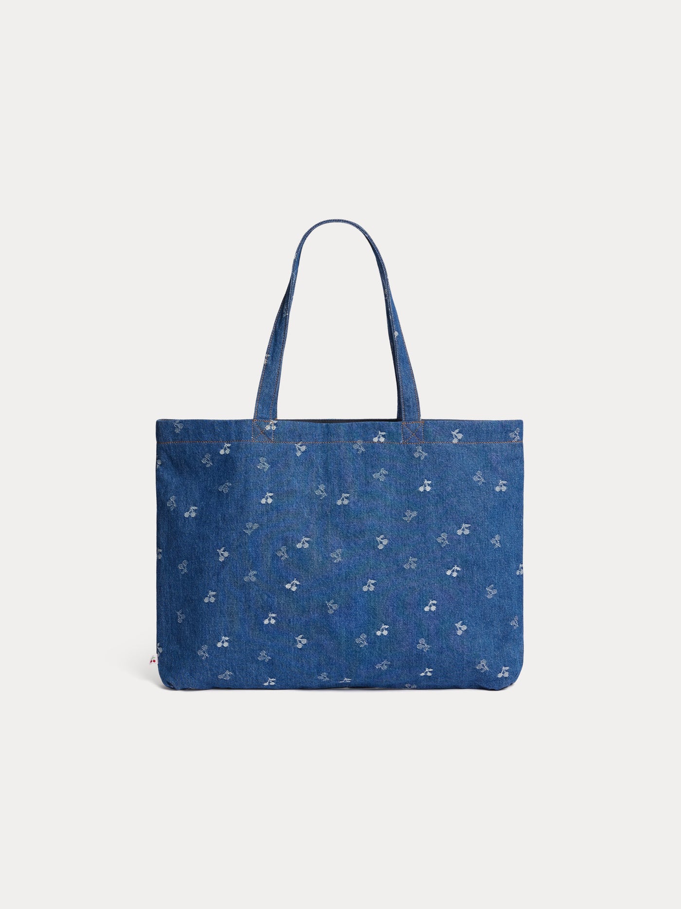 Newbaggy bag in cherry jacquard denim