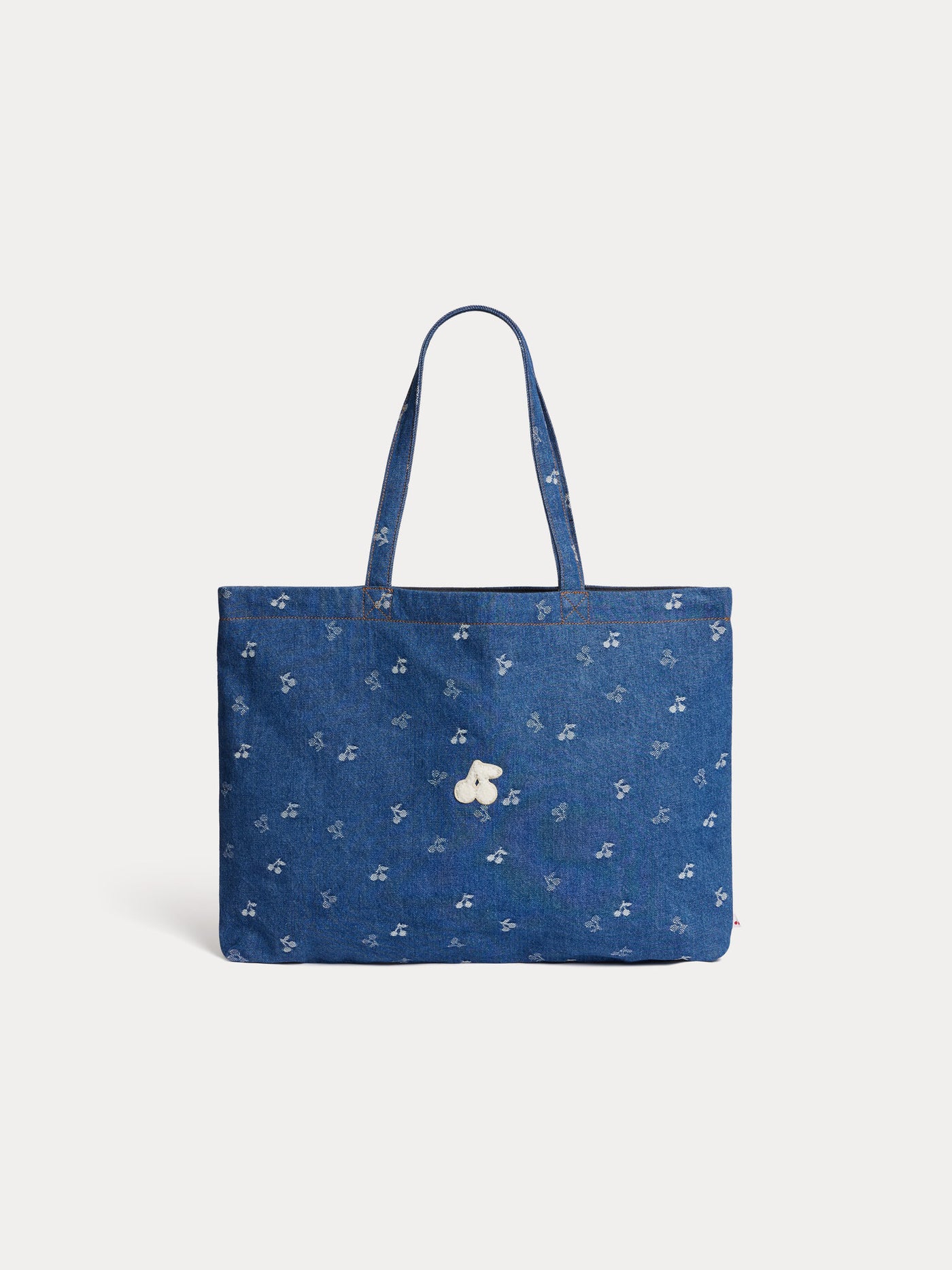 Newbaggy bag in cherry jacquard denim
