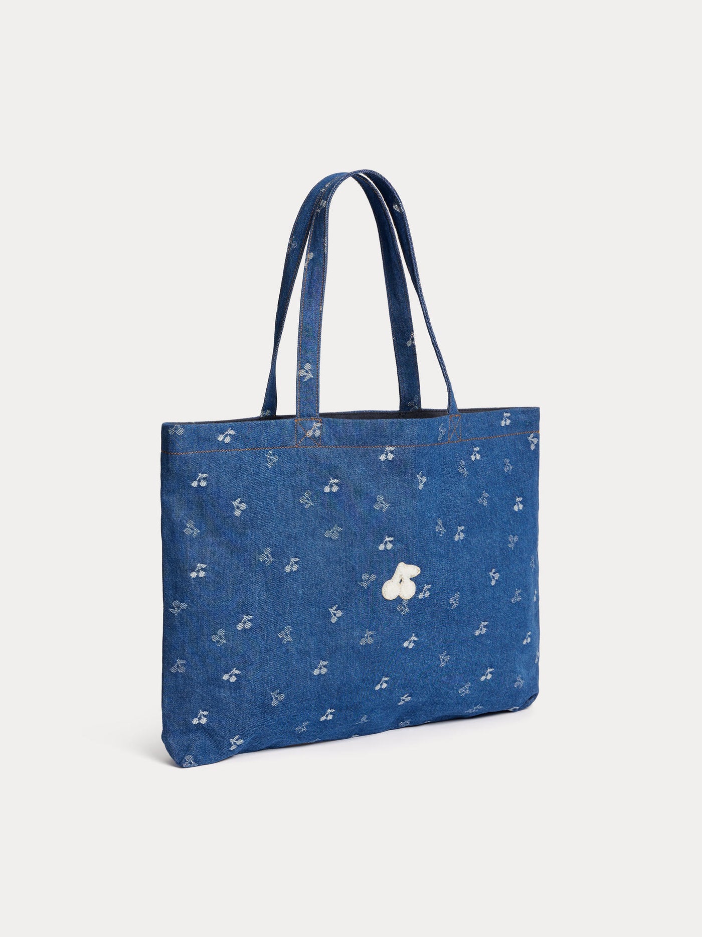 Newbaggy bag in cherry jacquard denim