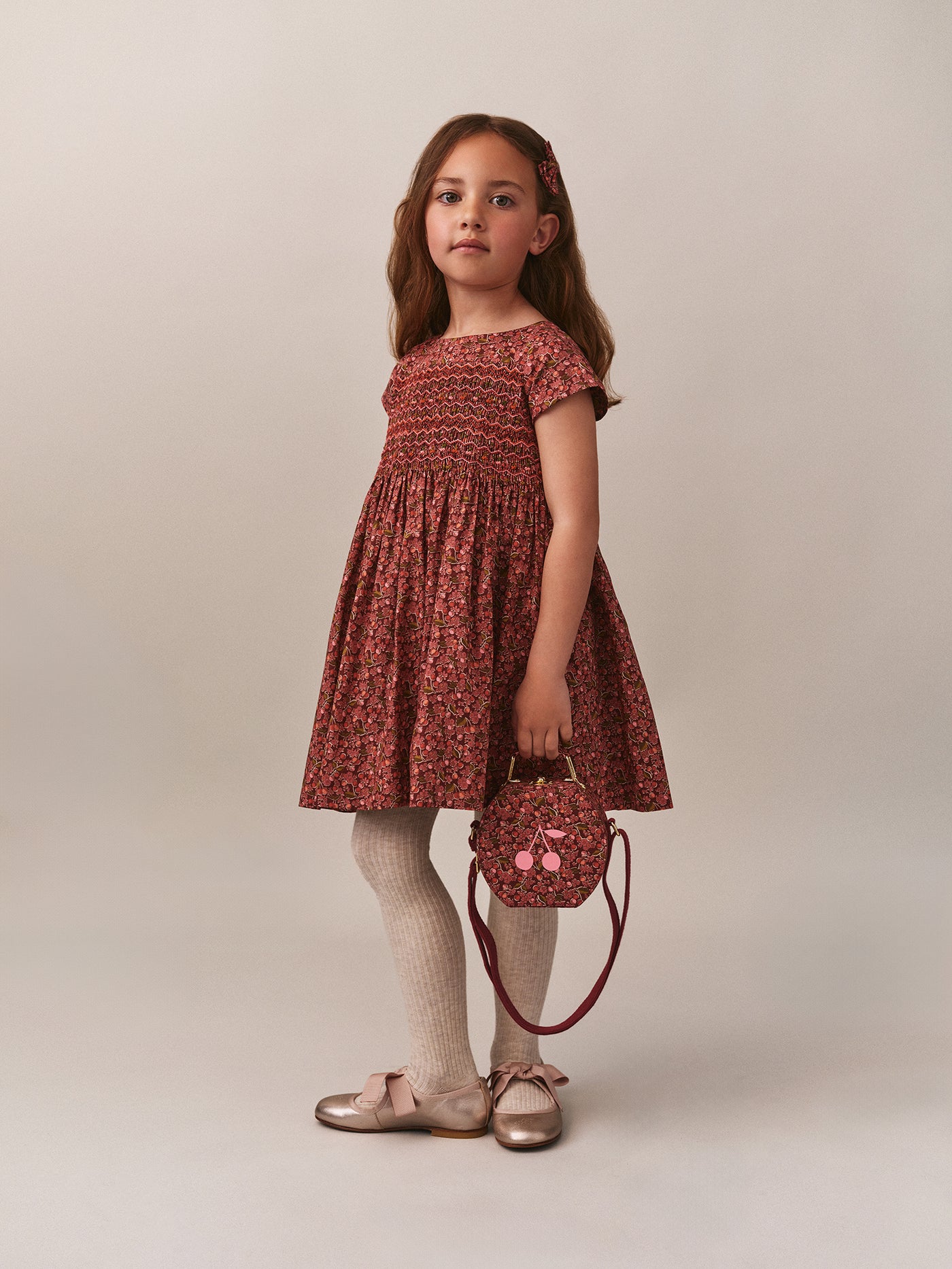 Jadore suitcase bag in Liberty fabric in red organic cotton