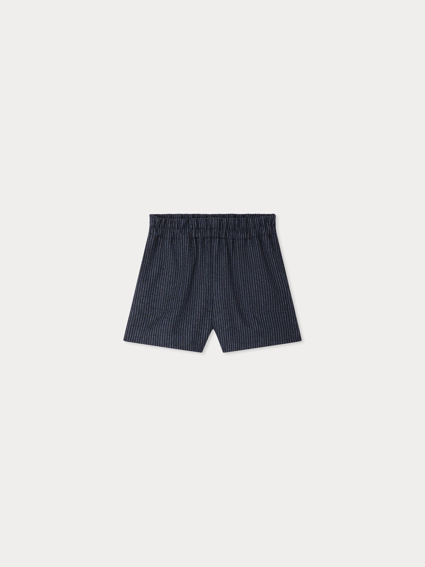 Jarlotte elasticated waistband striped flannel shorts