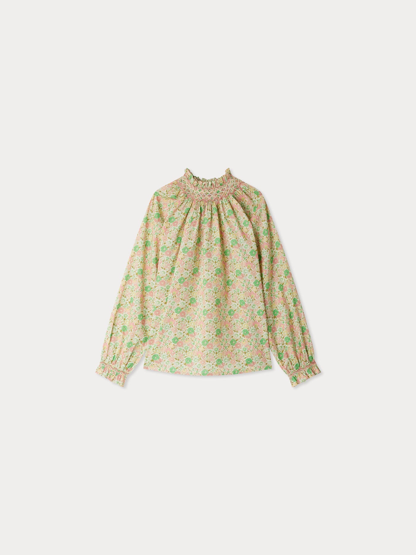 Pétale smocked blouse made with Liberty fabrics in organic cotton