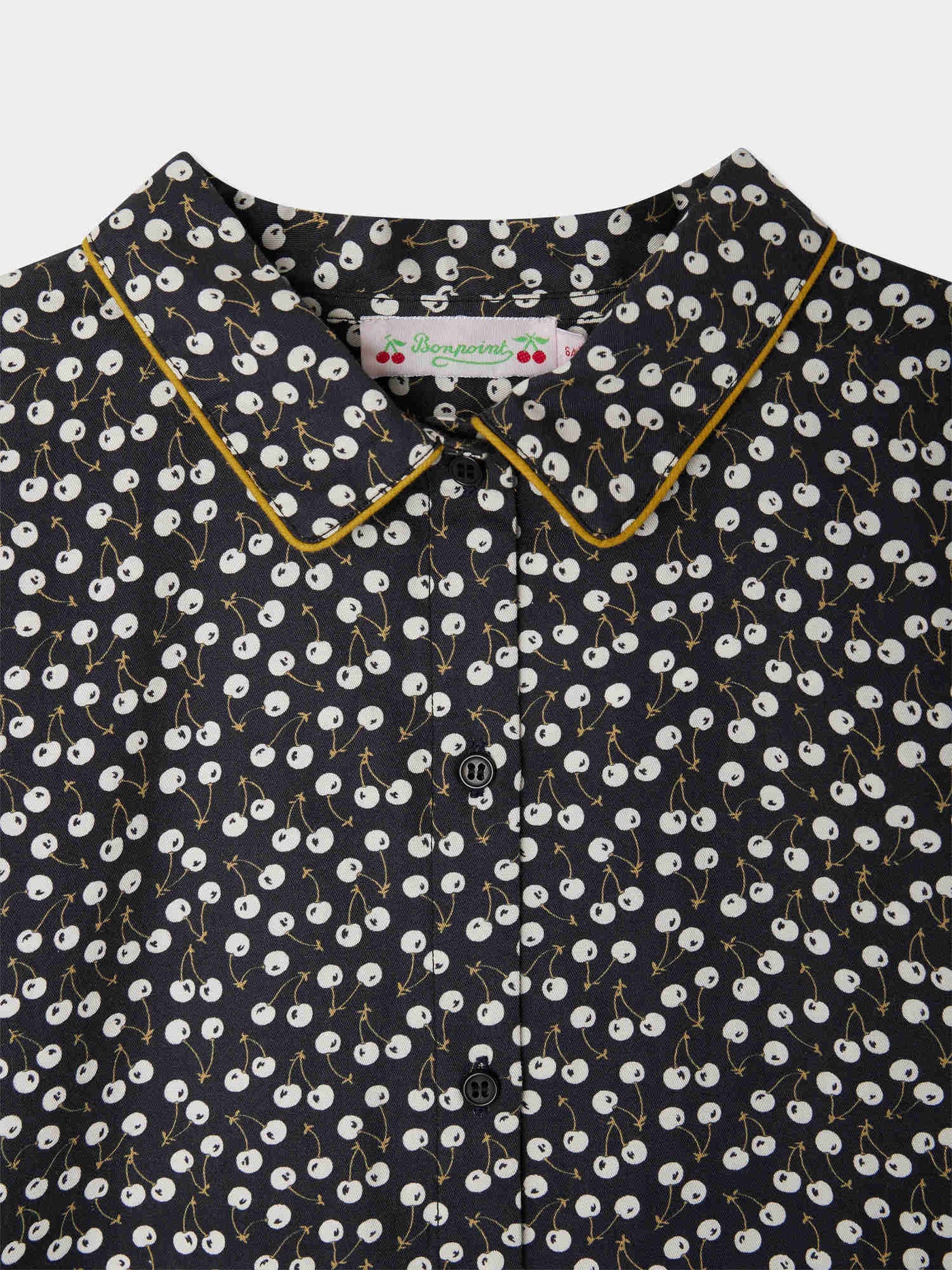 Hyacinth blouse with cherry print in organic cotton