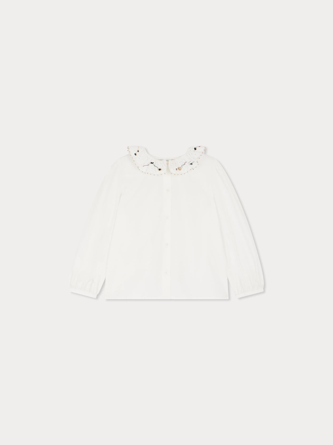 Jora blouse with ruffled collar