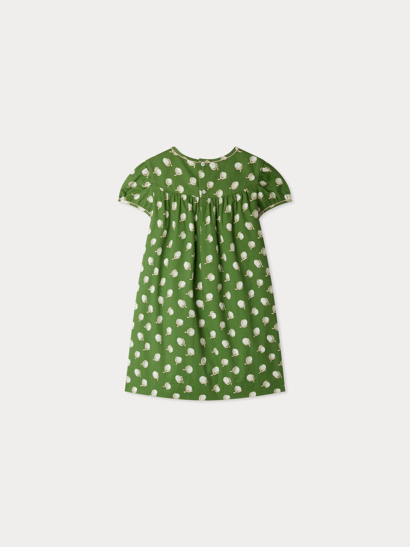 Alinda green cherry print dress