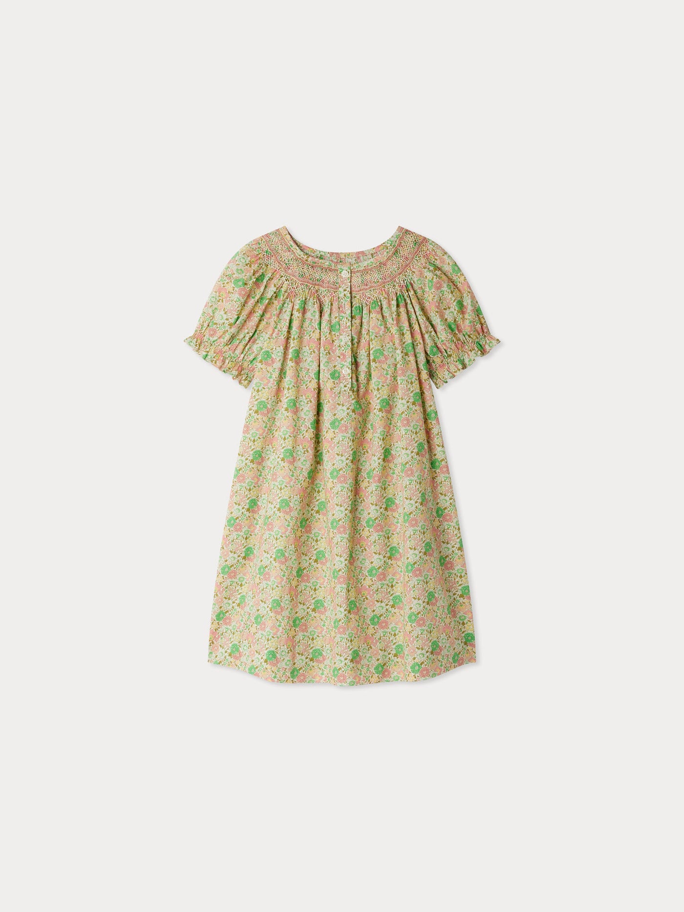 Jarah smocked dress made with Liberty fabrics