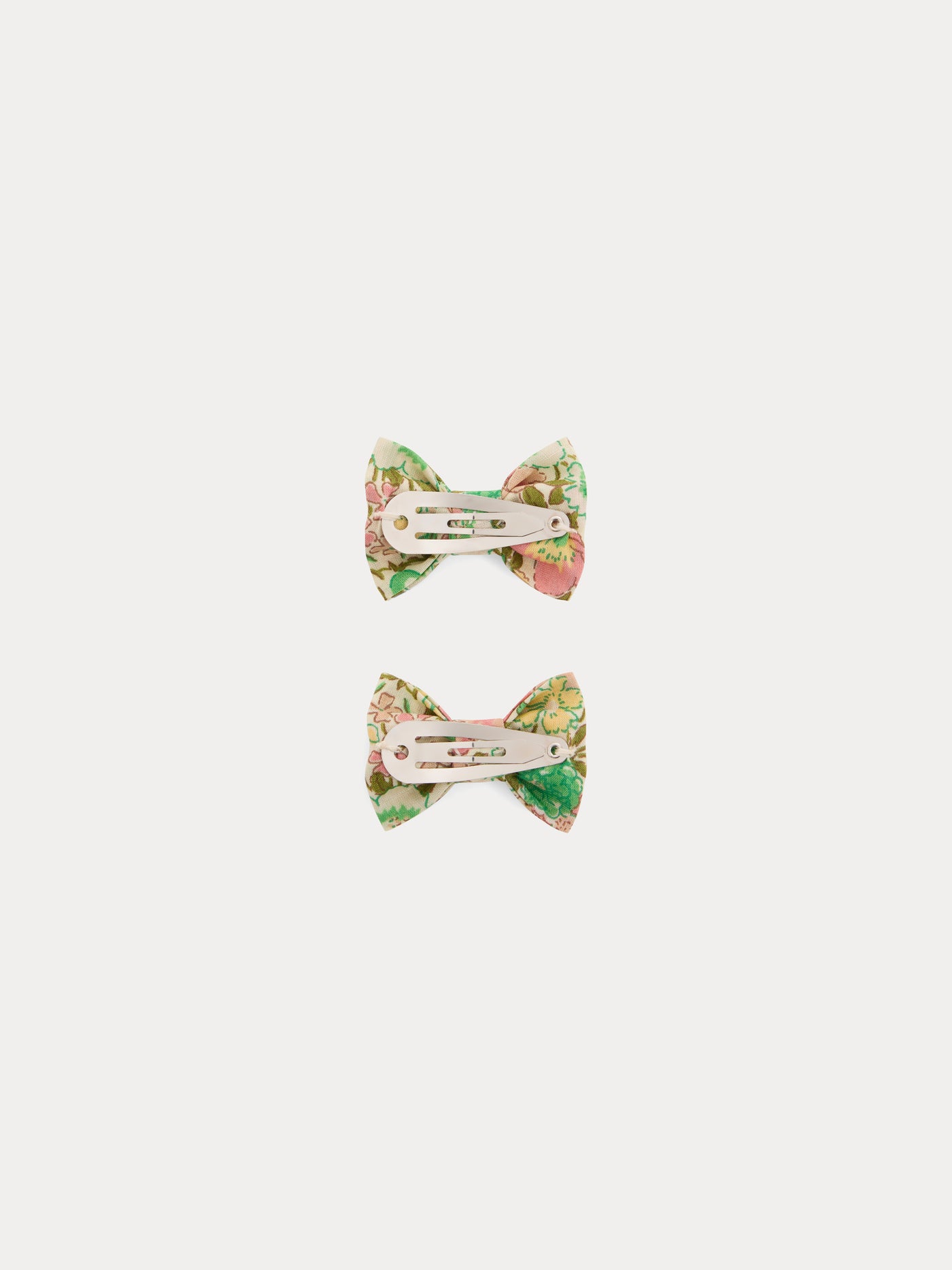 Miniclic barrette in Liberty fabric in pink organic cotton