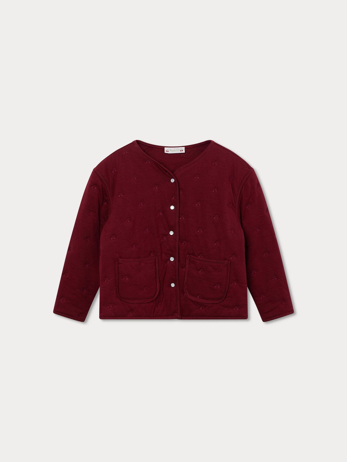 Jeanna quilted jacket with cherry print