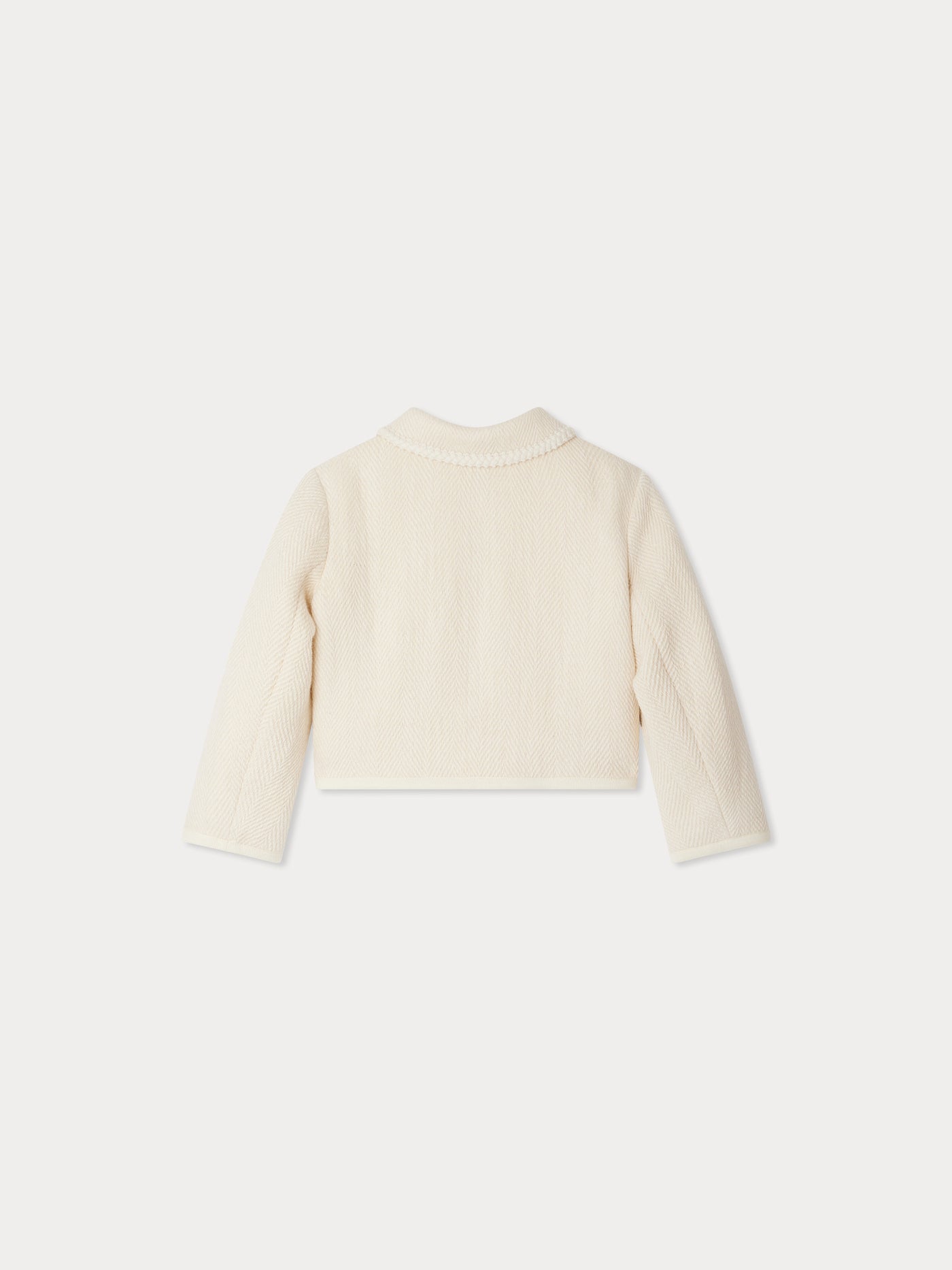 Janica jacket in cotton wool with herringbone pattern