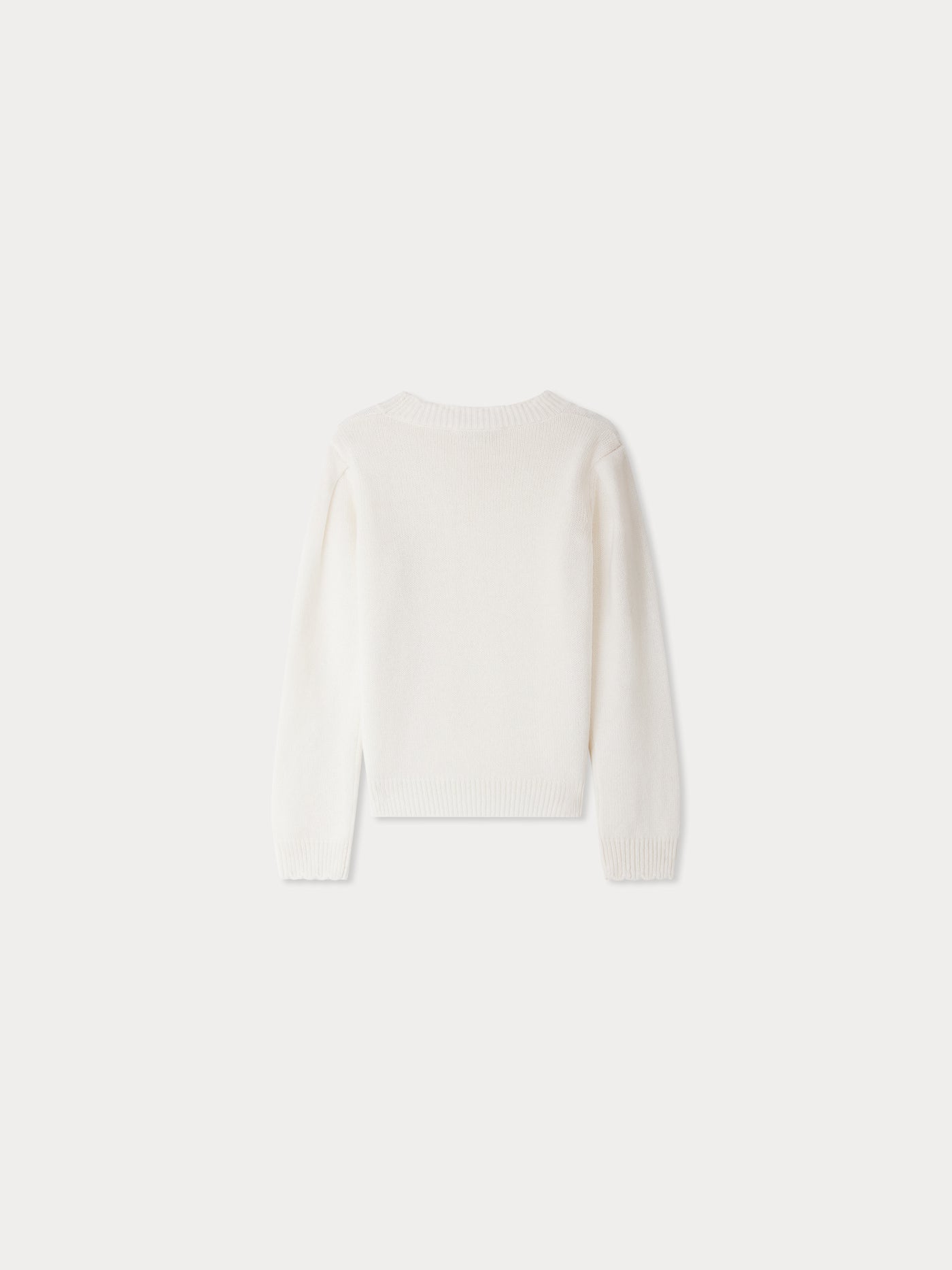 Justinio hand-embroidered cotton sweater with rhinestones and beads