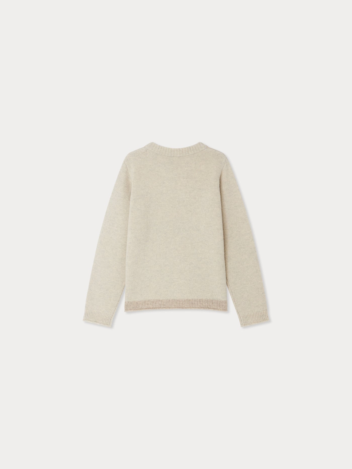 Jodora sweater in jacquard and hand embroidery Café Bonpoint