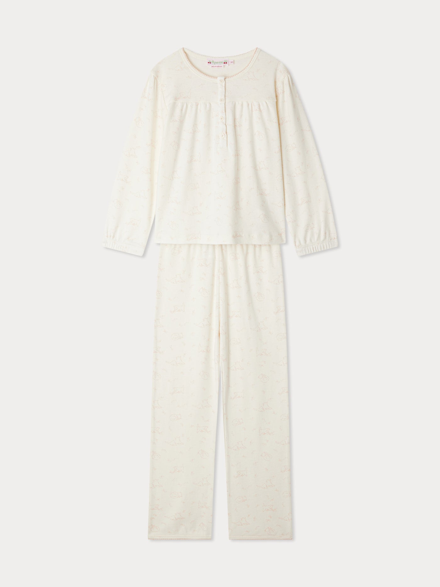 Jucie two-piece printed organic cotton pajamas