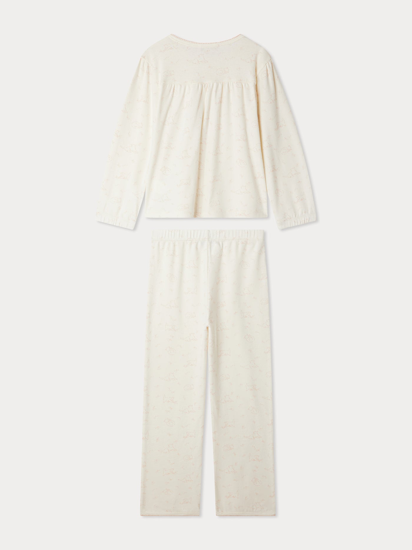 Jucie two-piece printed organic cotton pajamas