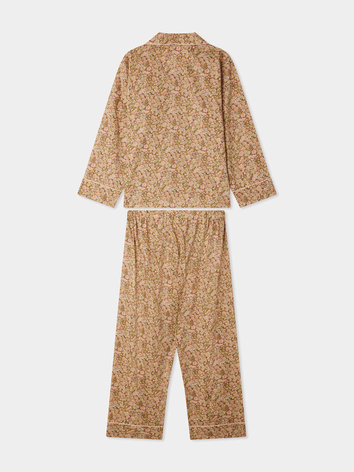Two-piece sleeper pajamas in Liberty fabric in organic cotton