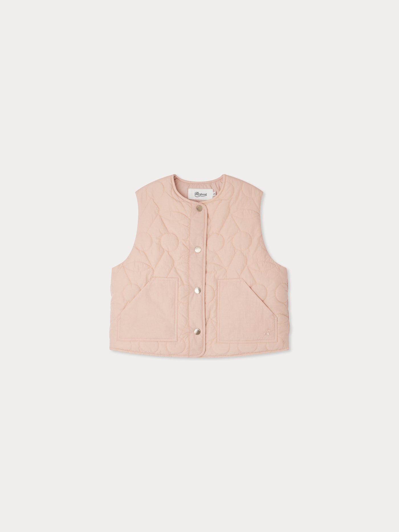 Jilian quilted cherry sleeveless down jacket