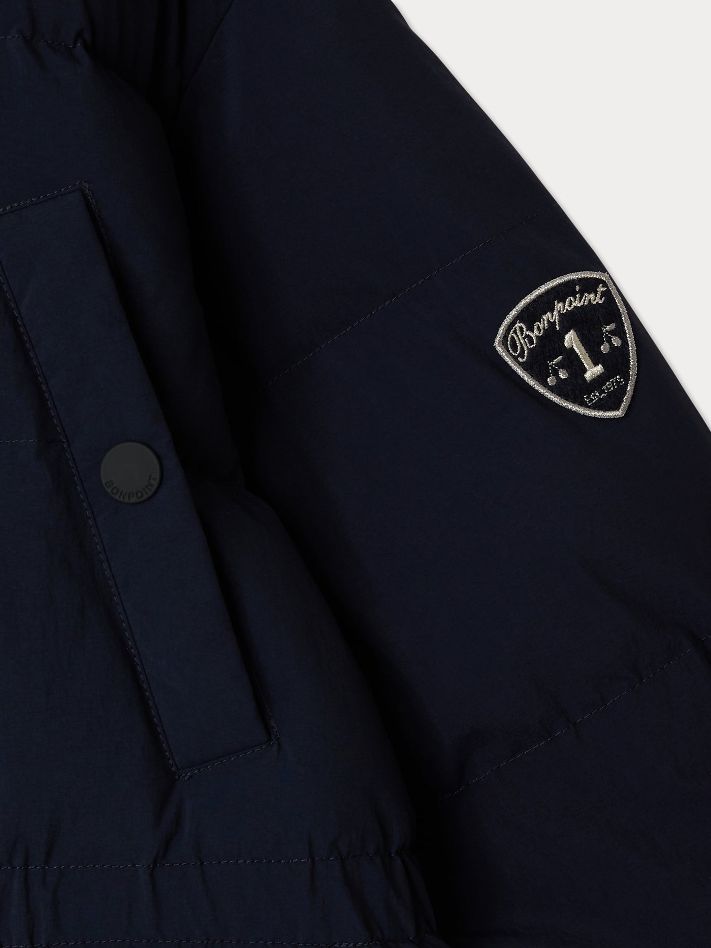 Jorgie long down jacket with removable hood