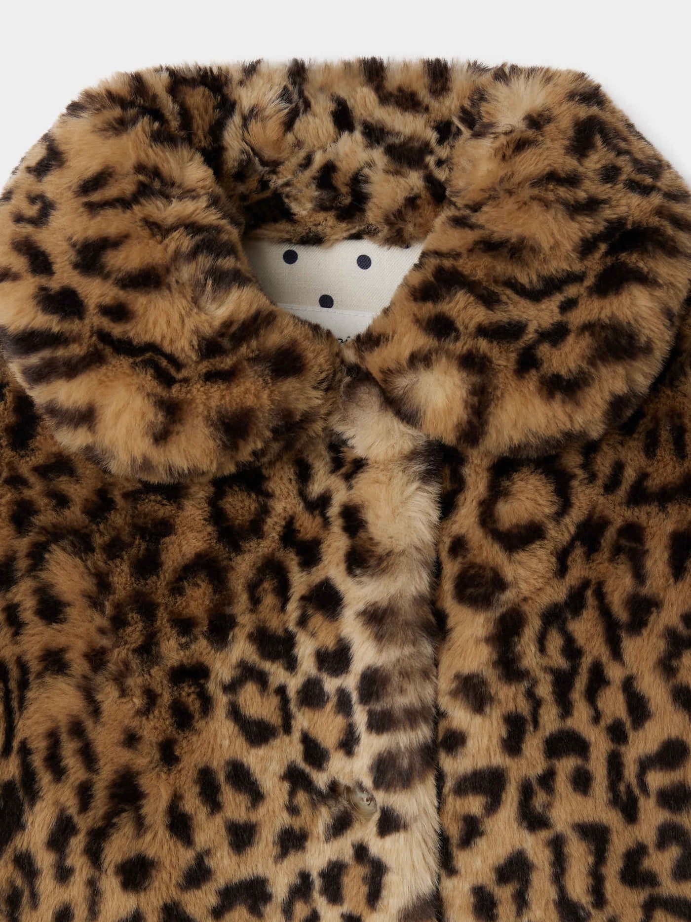 Doogie Leopard Print Faux Fur Coat