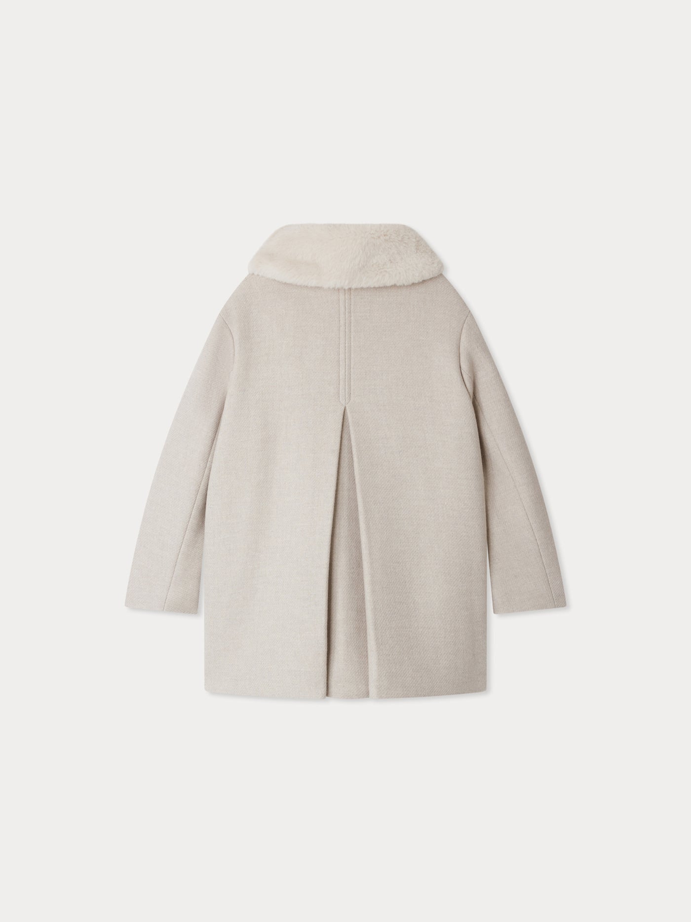 Favorite wool coat with faux fur collar