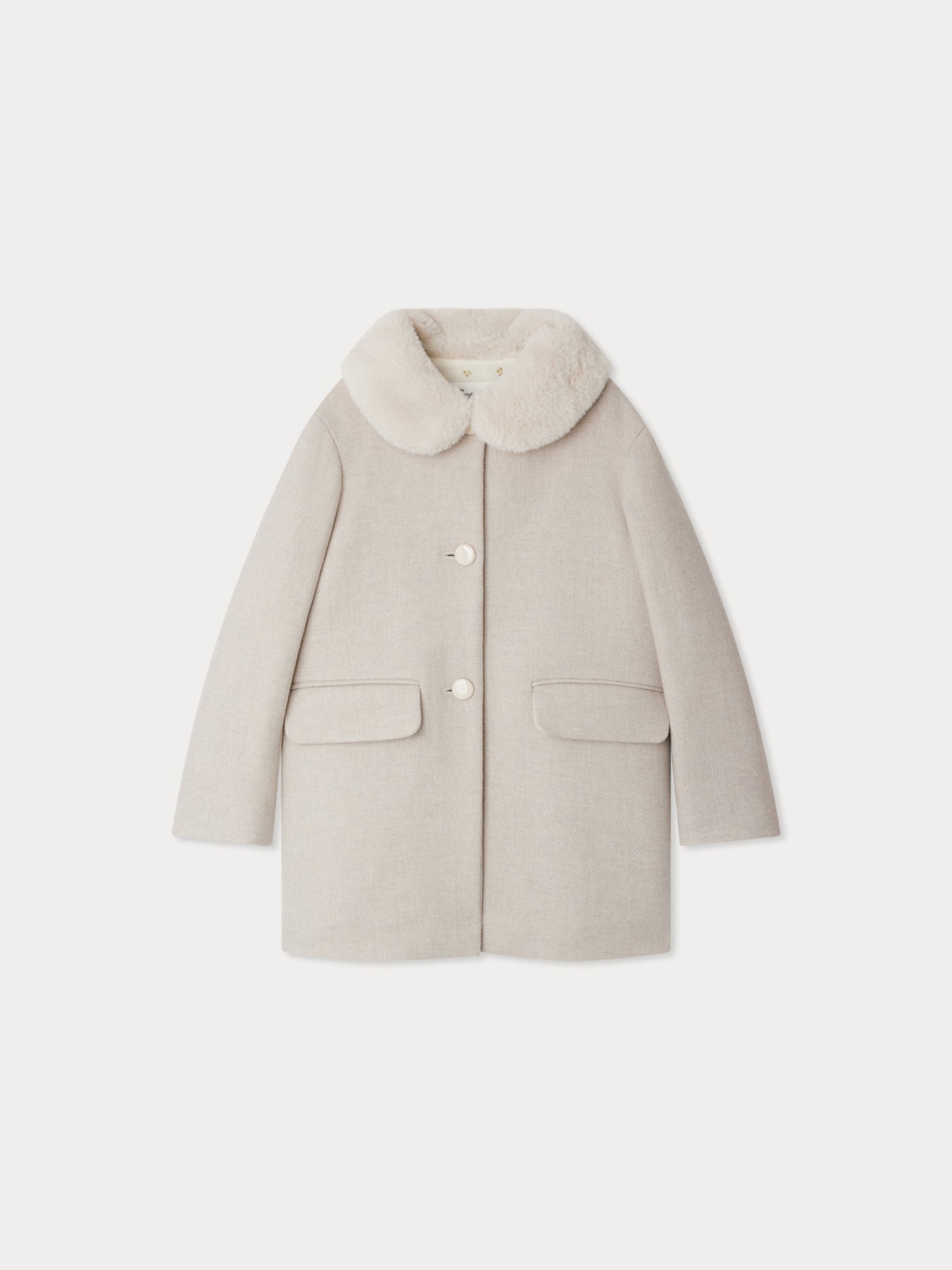 Favorite wool coat with faux fur collar