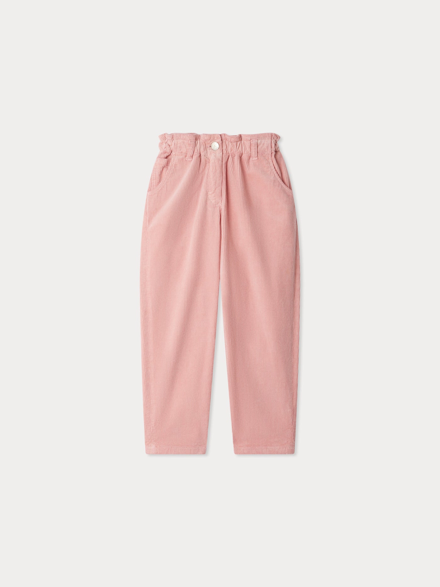 Sonie loose-fitting trousers with elasticated waistband in velvet