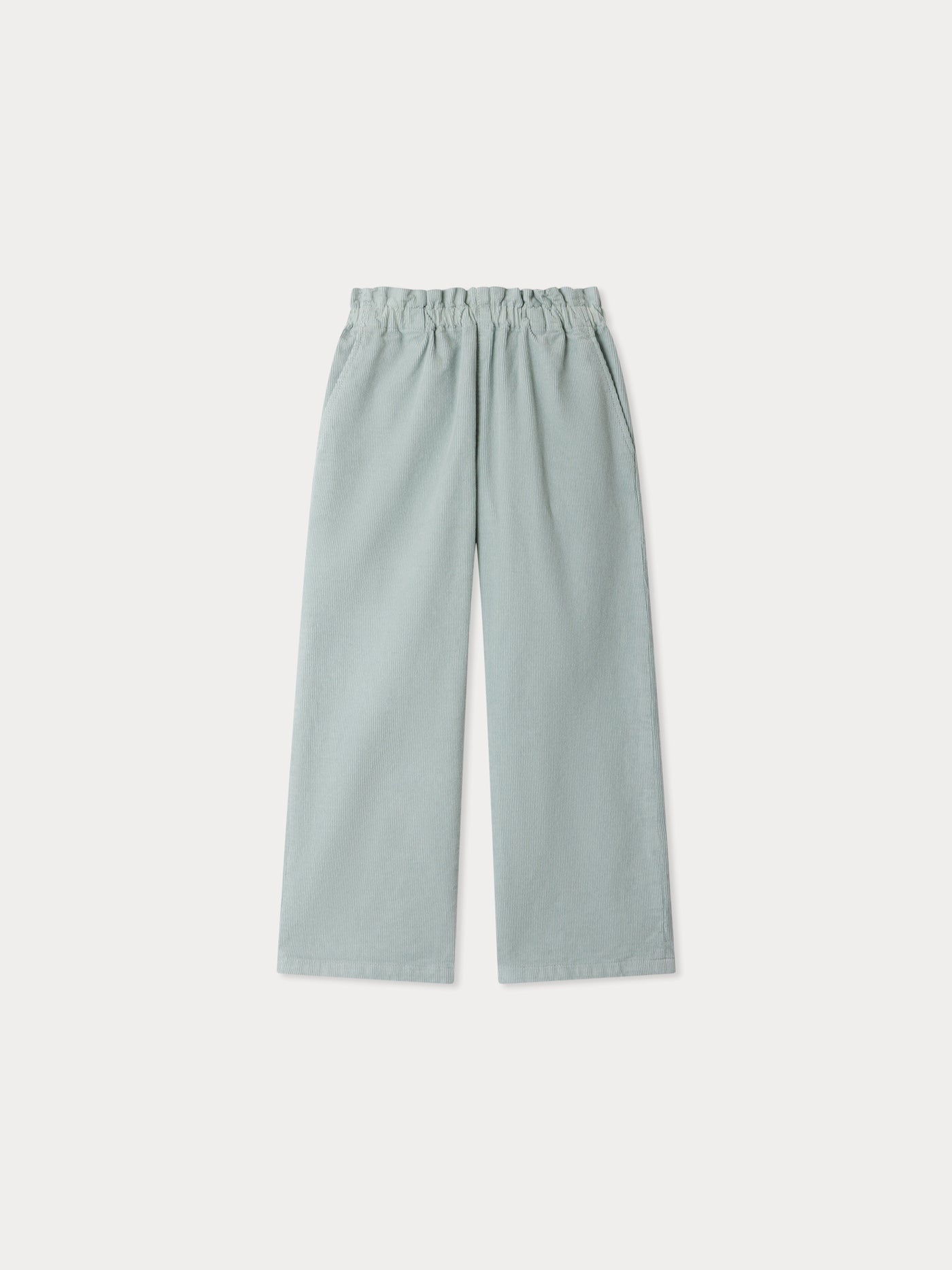 July pants with elasticated waist in organic cotton velvet