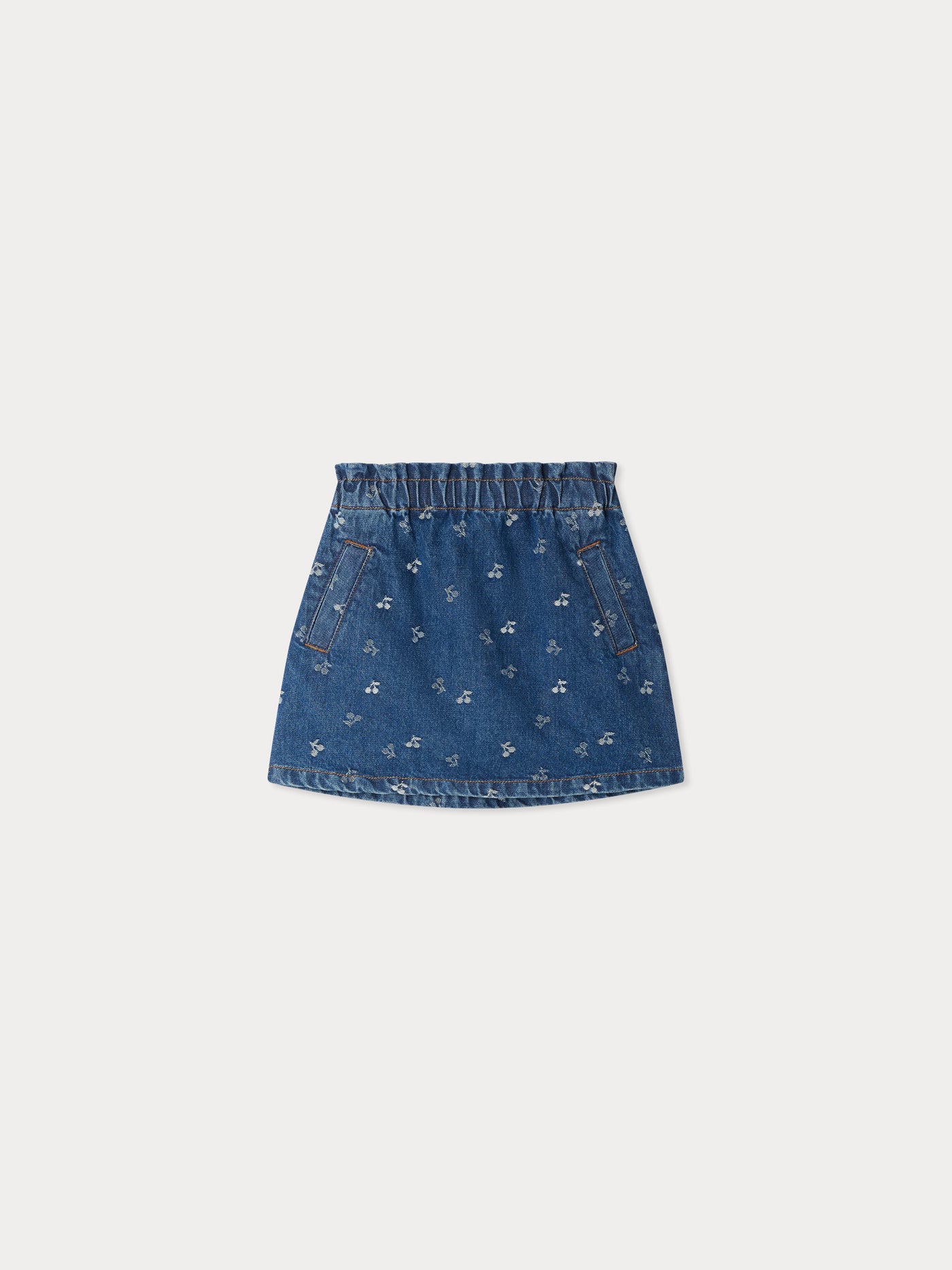 Jensua denim skirt with cherry print