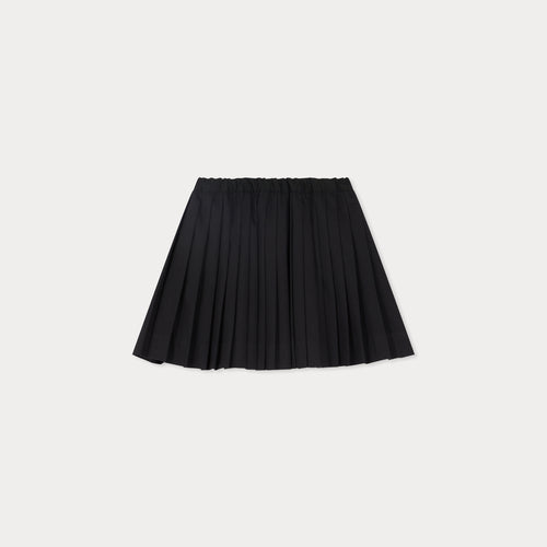 Jais elasticated pleated cotton skirt