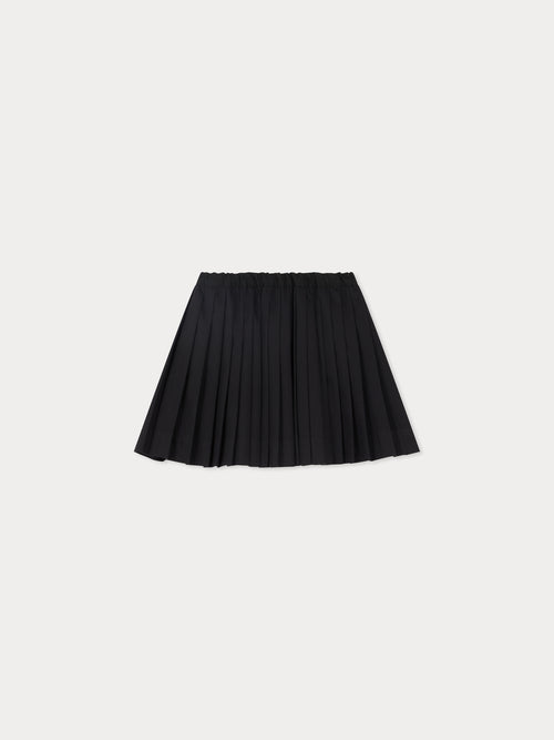 Jais elasticated pleated cotton skirt