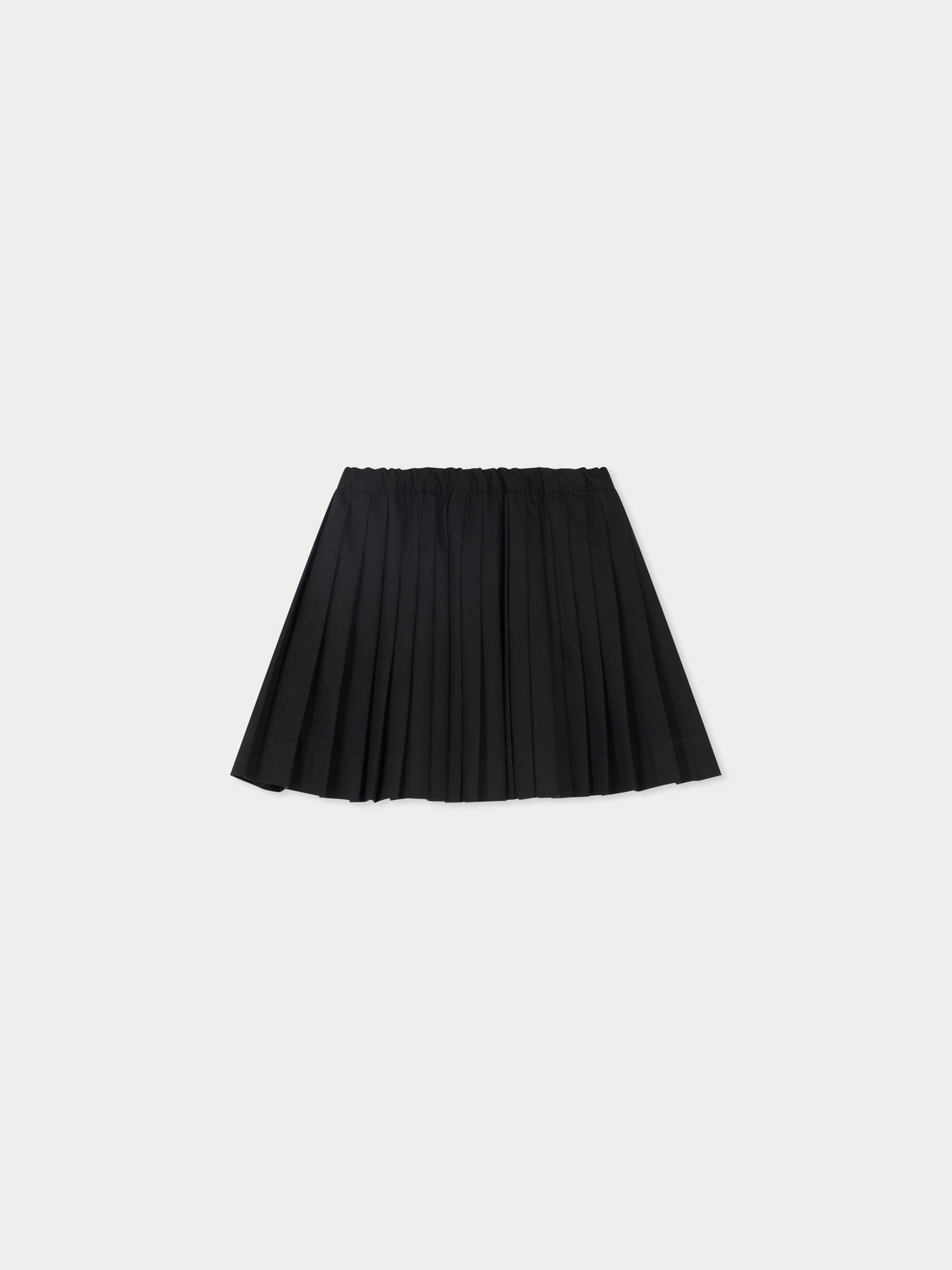 Jais elasticated pleated cotton skirt