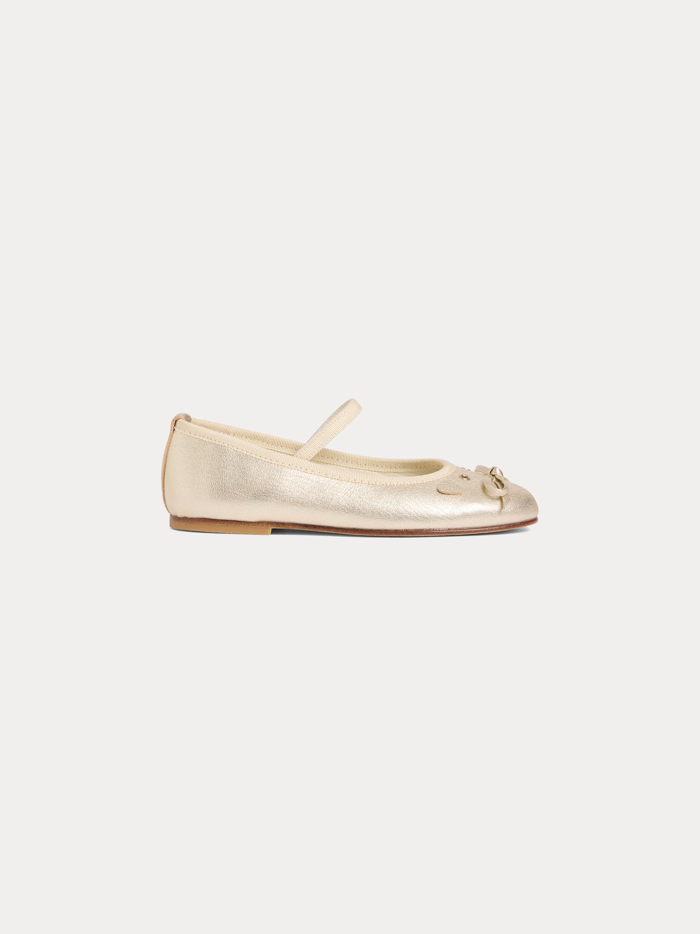 Joie gold leather ballerinas
