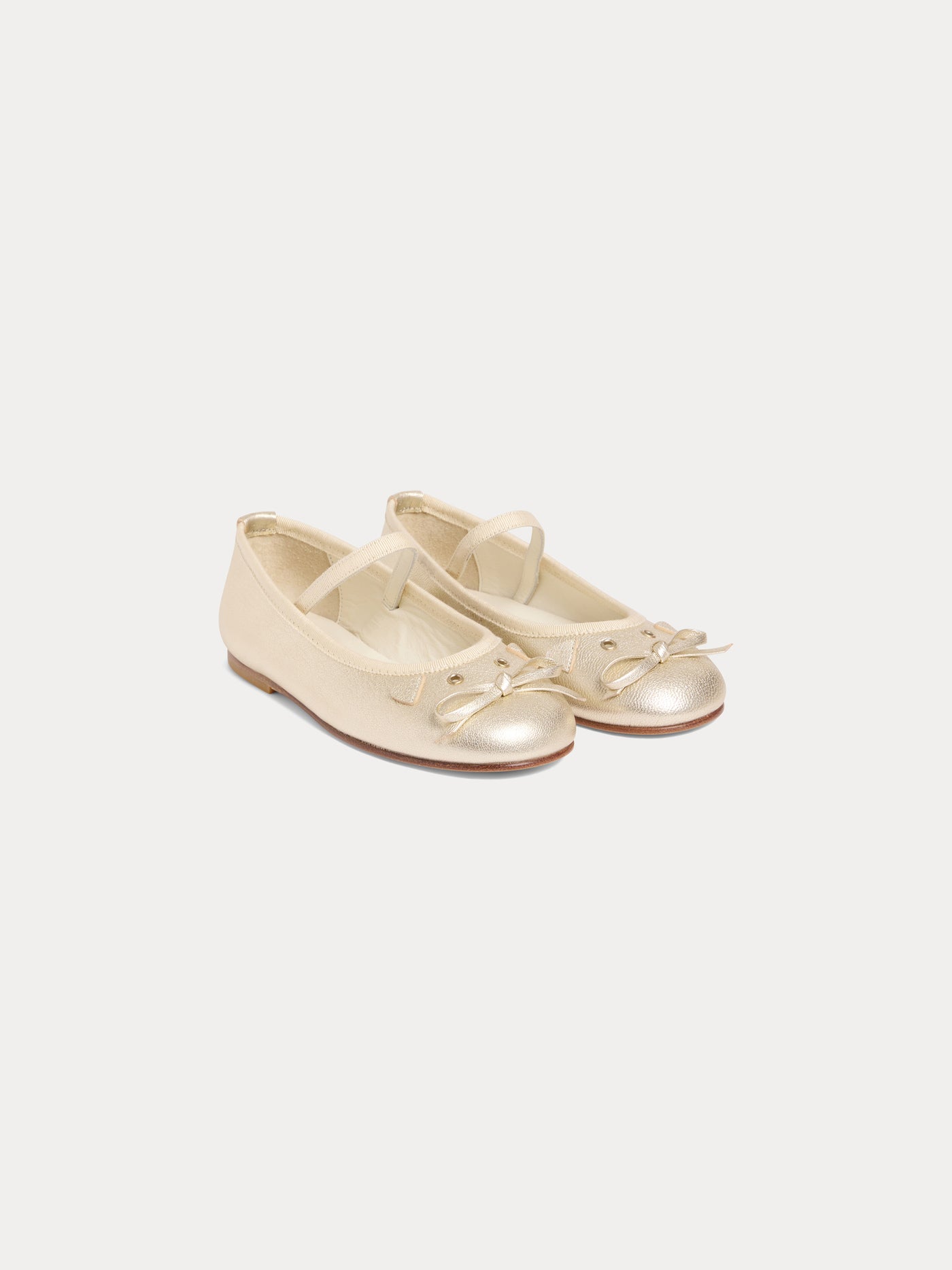 Joie gold leather ballerinas