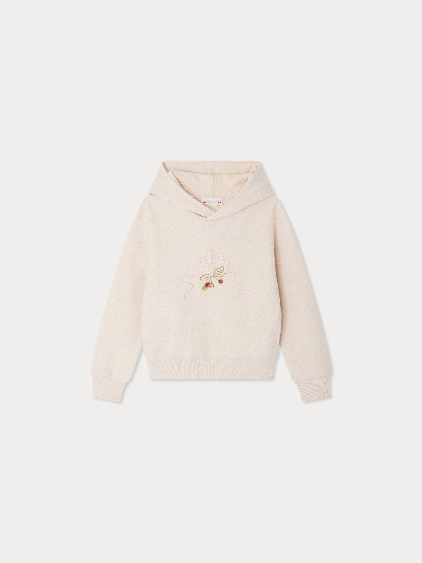 Tita embroidered sweatshirt with pearls and hood