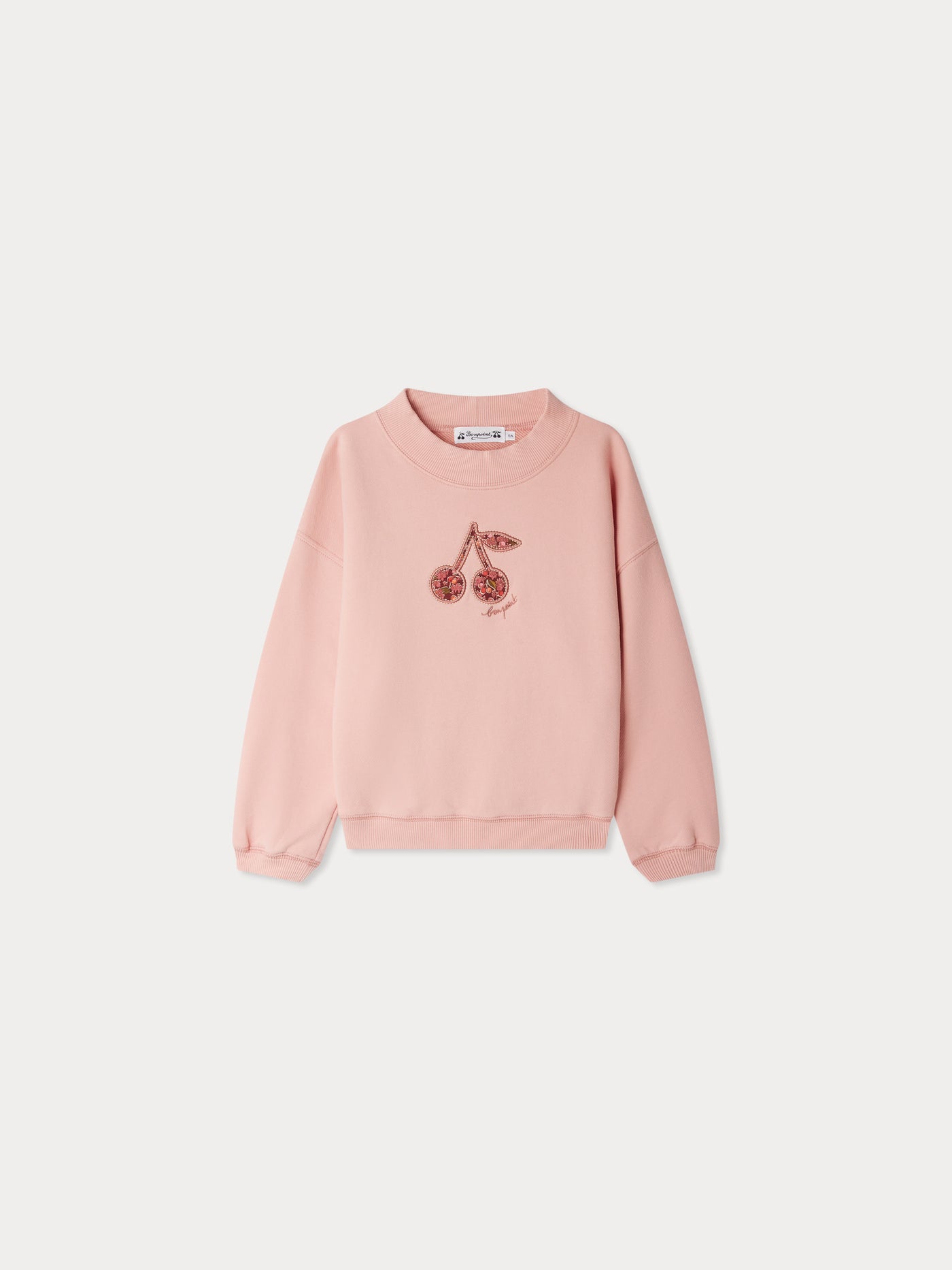 Bart sweatshirt with Cherry Motif made with Liberty fabrics in organic cotton