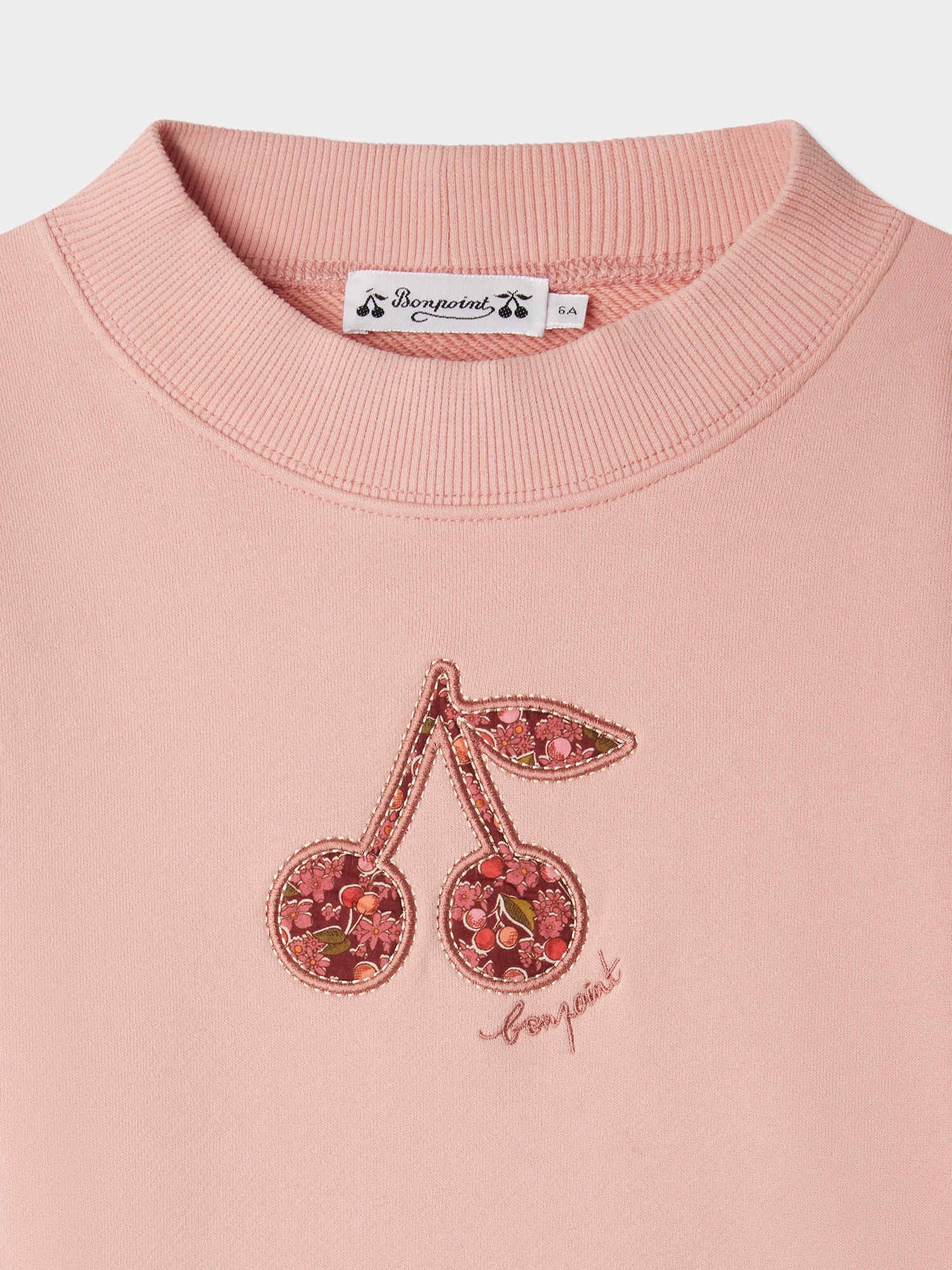 Bart sweatshirt with Cherry Motif made with Liberty fabrics in organic cotton