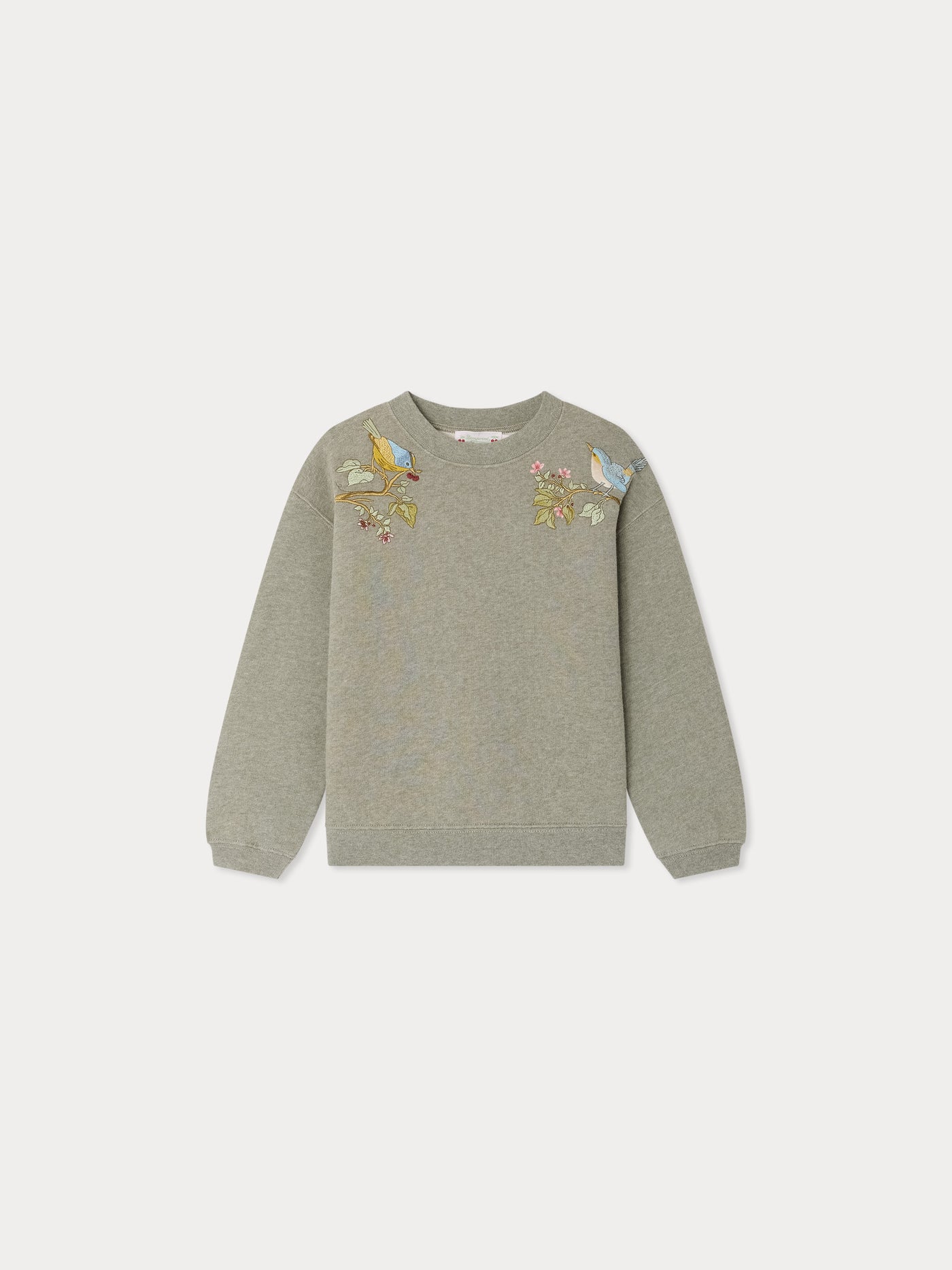 Tayla sweatshirt with bird embroidery in organic cotton