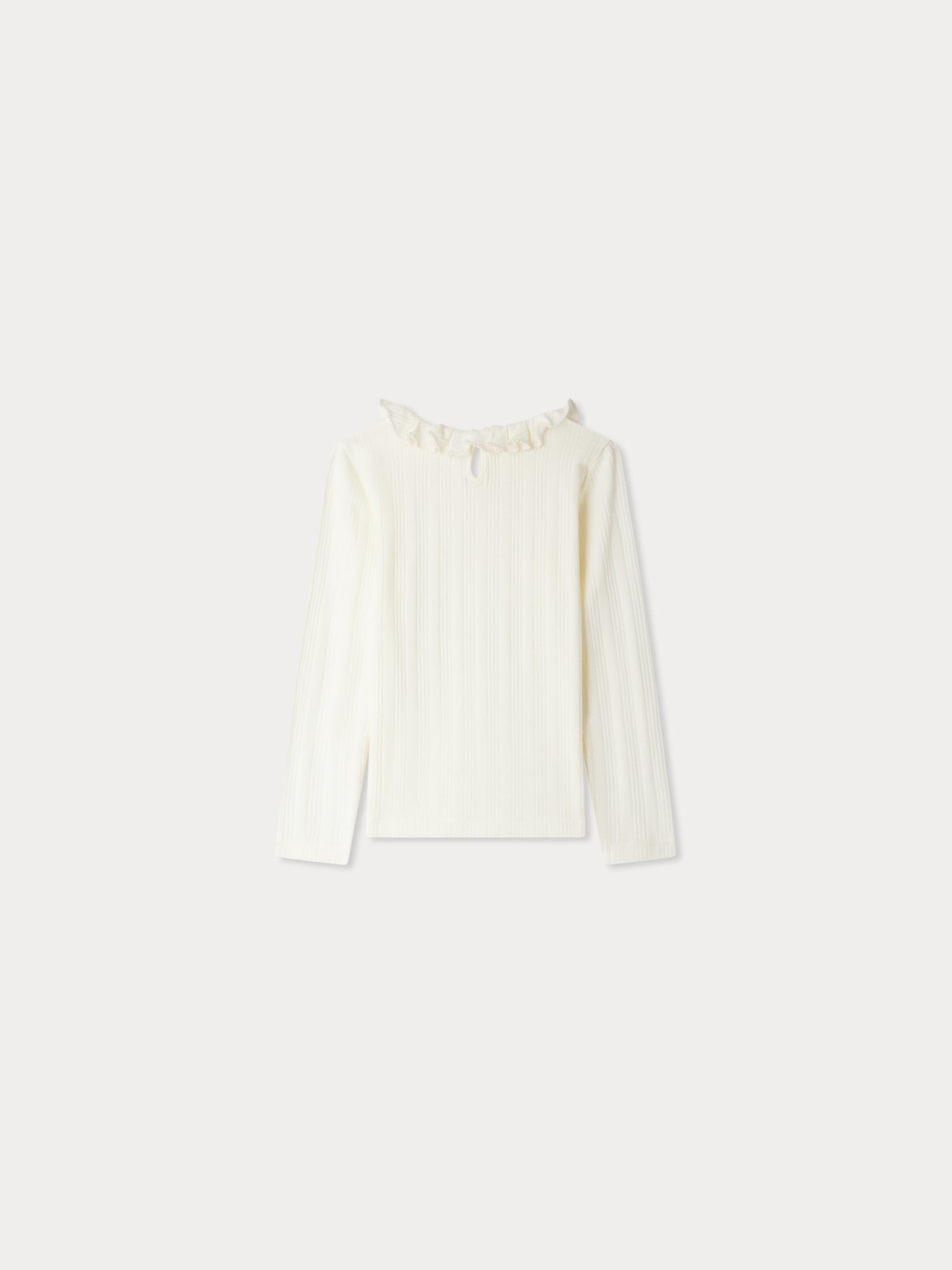 Bess organic cotton pleated collar T-shirt