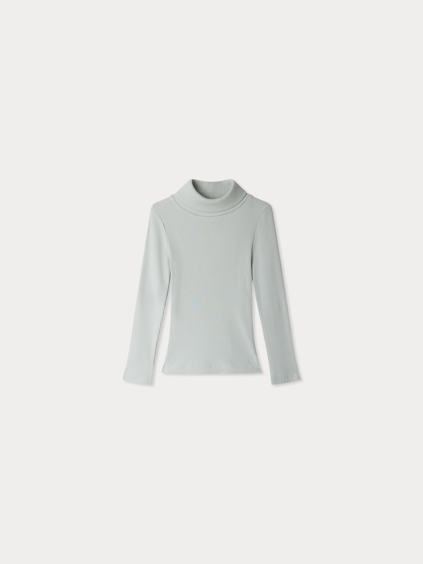 Tahiti organic cotton turtleneck t-shirt in green